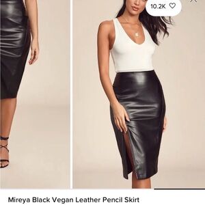 Lulu's Classic Black Pencil Skirt